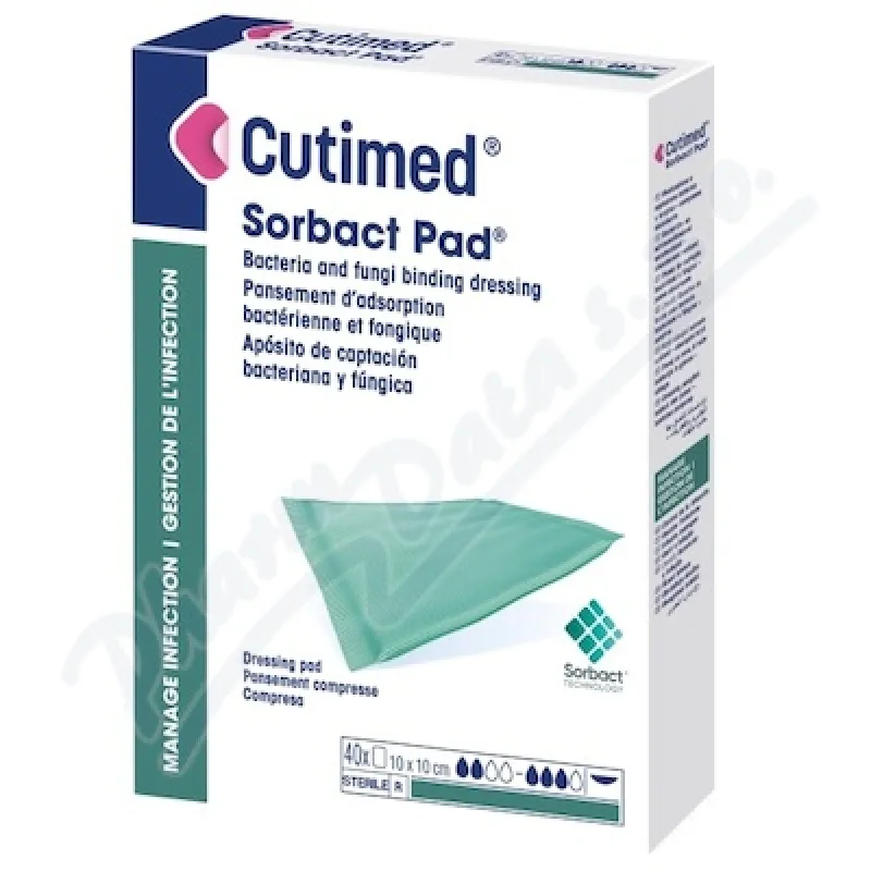 Cutimed Sorbact Pad antimikr.komprese 10x10cm 40ks