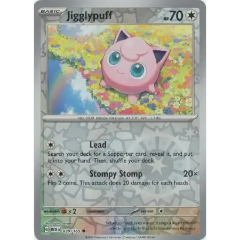 Jigglypuff (MEW 039) - REVERSE HOLO
