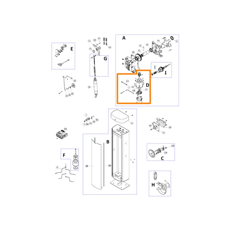 Nice PRSI03 sada na opravu reduktoru SIGNO3 (motor)