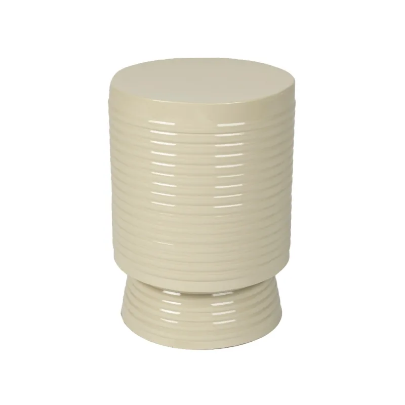 Béžový kovový odkládací stolek WLL SVEN 25 cm