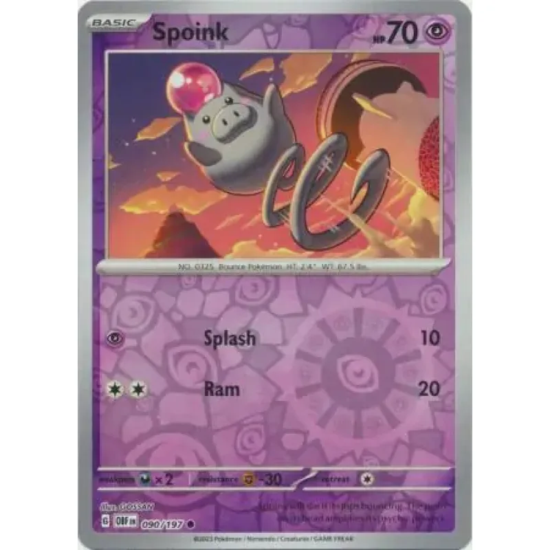 Spoink (OBF 090) - REVERSE HOLO