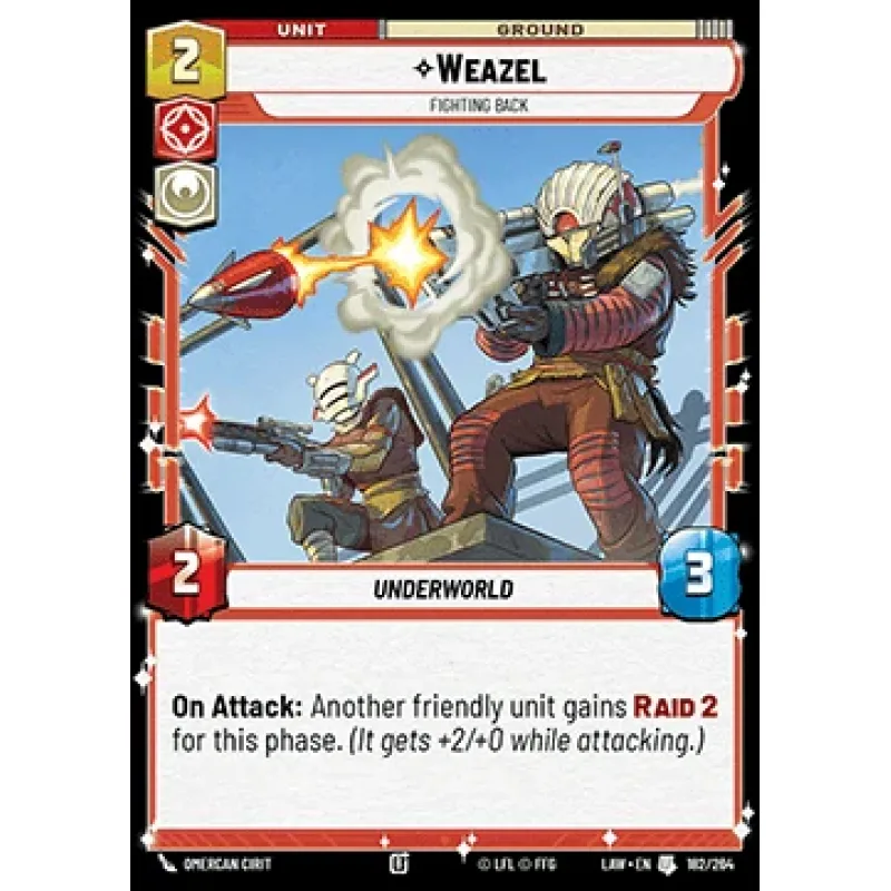 Weazel, Fighting Back