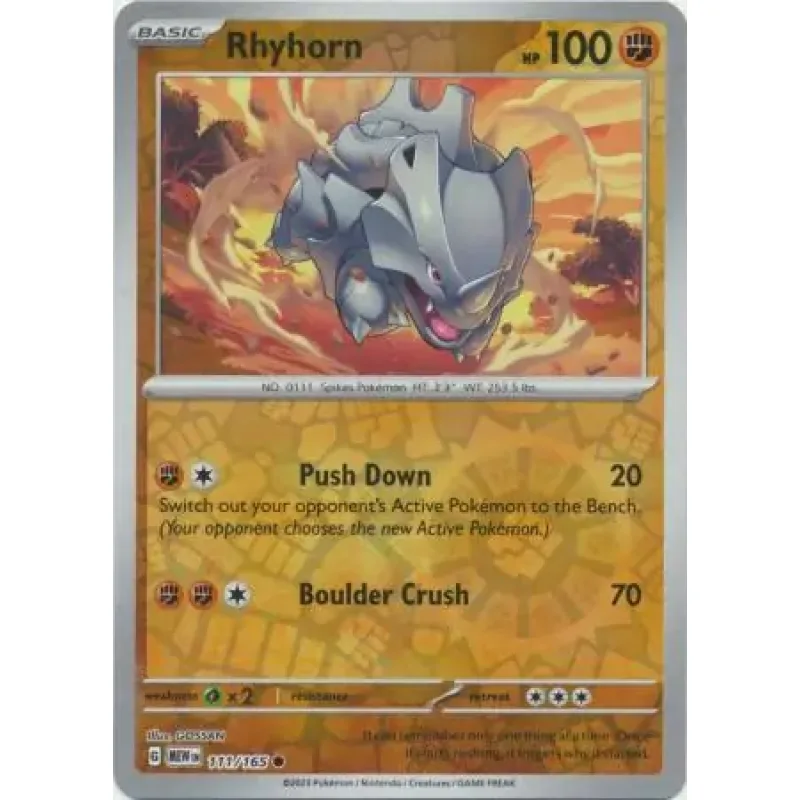 Rhyhorn (MEW 111) - REVERSE HOLO