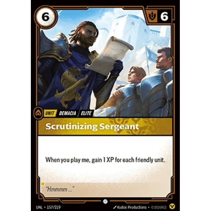 Scrutinizing Sergeant