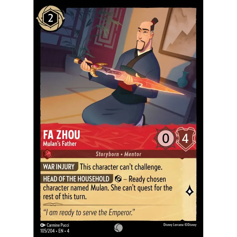 Fa Zhou - Mulan's Father - foil