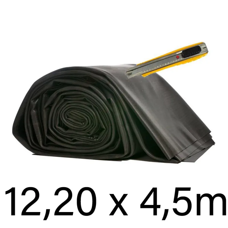 Zbytkový kus fólie 12,20x4,5=54,90m² (12,20m šíře / 1,02mm EPDM Firestone PondGard kaučuk)