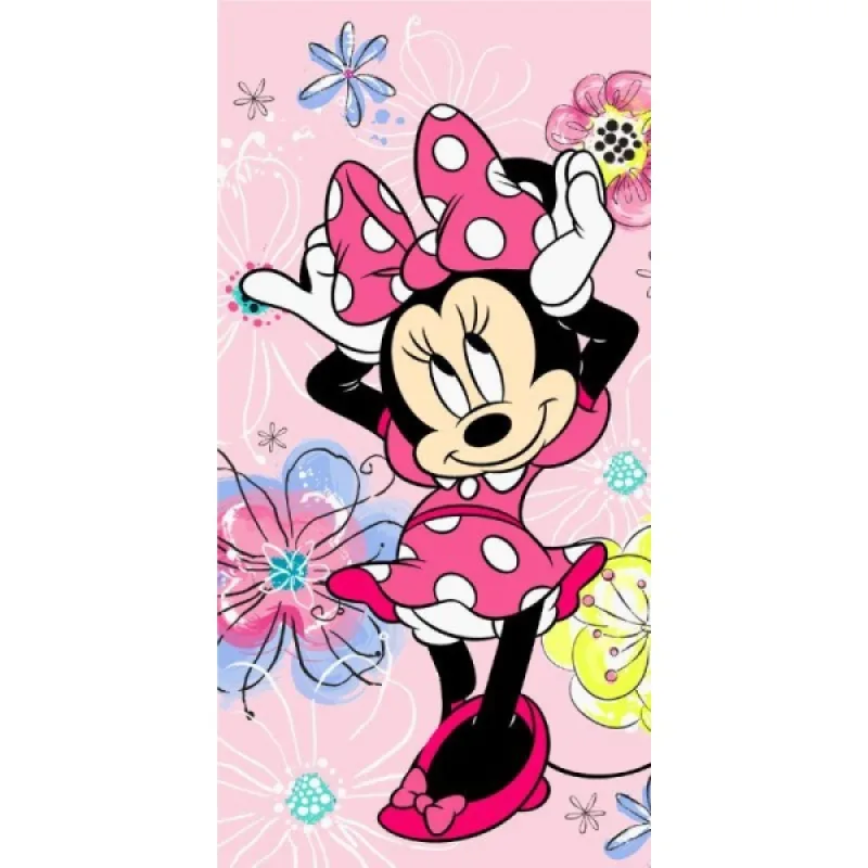 Jerry Fabrics Osuška Minnie Pink Bow 70 x 140 cm