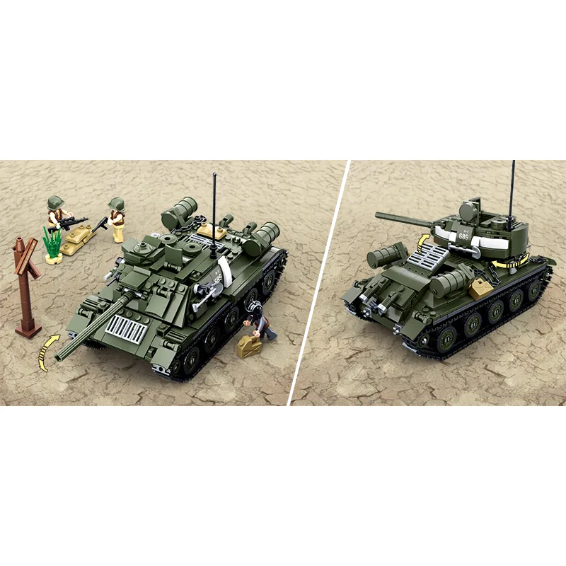 Sluban B0689 Sovietsky tank T-34/85 2v1