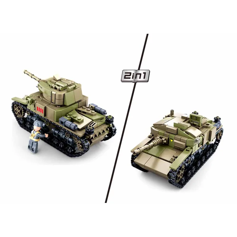 Sluban B0711 Střední italský tank 2v1