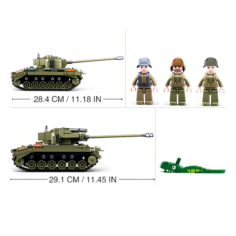 Sluban B0860 Střední tank 2v1 a protiletecké dělo