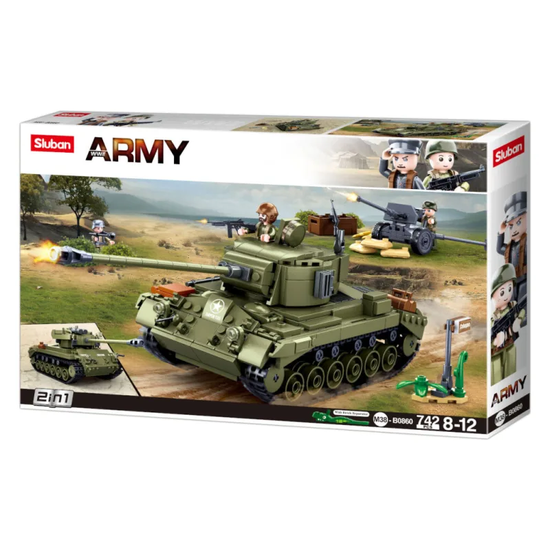 Sluban B0860 Střední tank 2v1 a protiletecké dělo