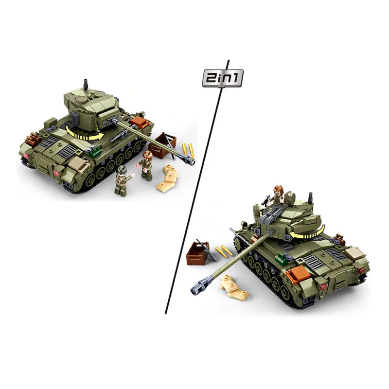 Sluban B0860 Střední tank 2v1 a protiletecké dělo