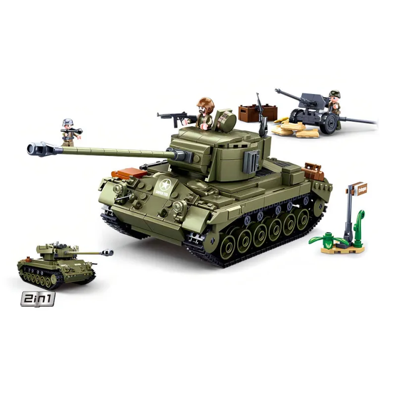 Sluban B0860 Střední tank 2v1 a protiletecké dělo