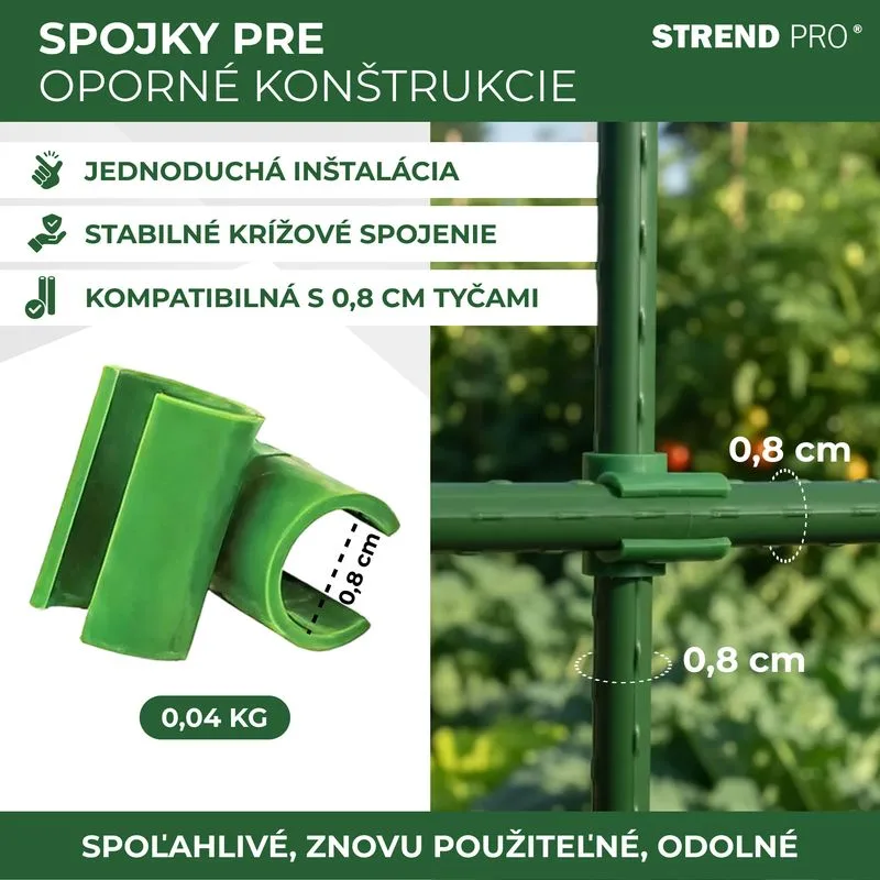 Spojka SC08, 08 mm, plast, bal. 30 ks, konektor na oporné tyče