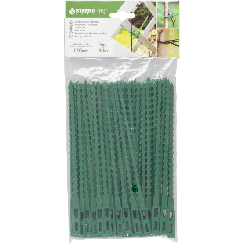 Páska Garden HG6171-B, viazacia na rastliny, bal. 80 ks, zelená, 170 mm