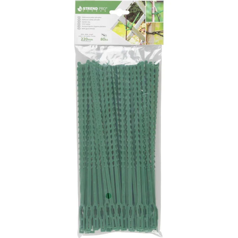 Páska Garden HG6171-C, viazacia na rastliny, bal. 80 ks, zelená, 220 mm