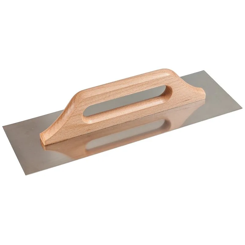 Hladítko Strend Pro Premium, s drev. rúčkou, 270x130 mm, 0,7 mm, rovné, nerez