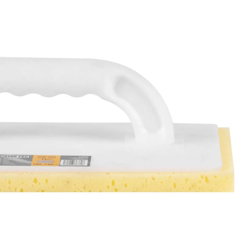 Hladítko Strend Pro 0813.005 WhiteHand, plast. rúčka, 280x140/15 mm, molitan žltý, rezaný