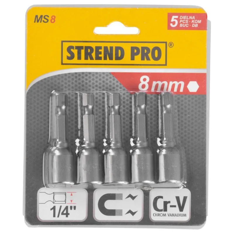 Hlavica Strend Pro MS84, 08 mm, 1/4", držiak bitov s magnetom