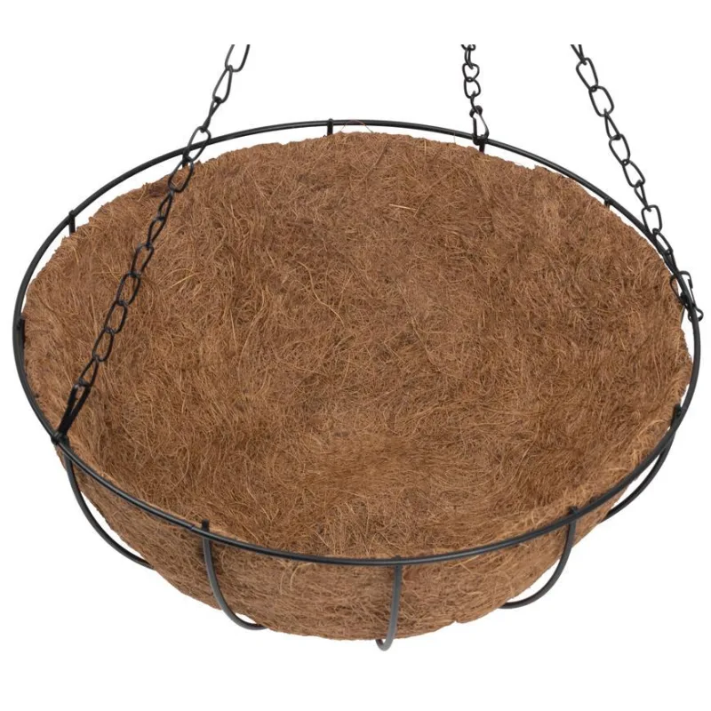 Strend Pro Kvetinac LC-CocoH-22 • oceľ/kokos závesný 25x25x12 cm