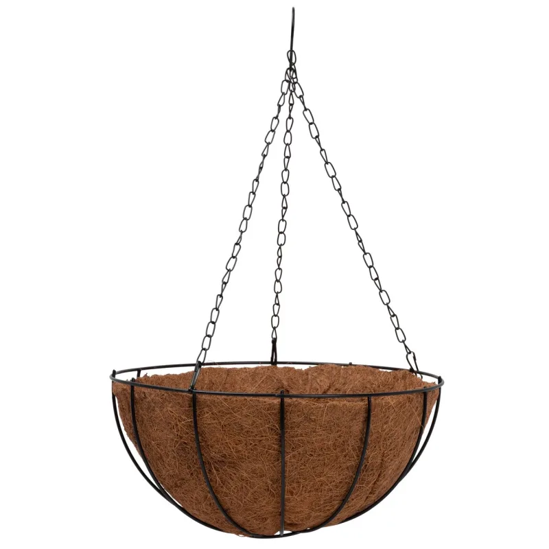 Strend Pro Kvetinac LC-CocoH-22 • oceľ/kokos závesný 25x25x12 cm