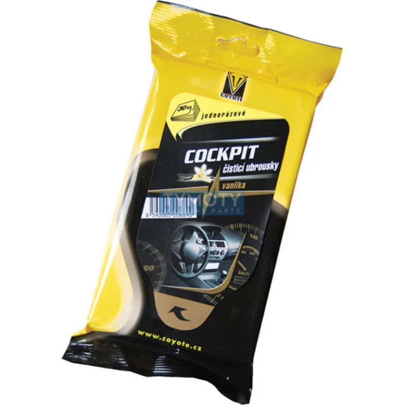 Coyote Cockpit čistiace obrúsky vanilka 30 ks
