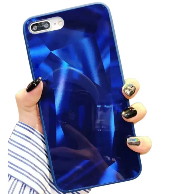 Púzdro Gumené DIAMOND na mobil iPhone X, XS modrá 8579