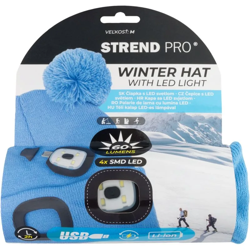 Strend Pro Albacore kid čiapka kamufláž, 4x SMD LED, USB nabíjanie