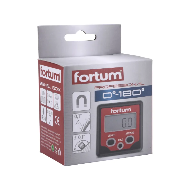Fortum sklonoměr digitální 0°-360° 4780200