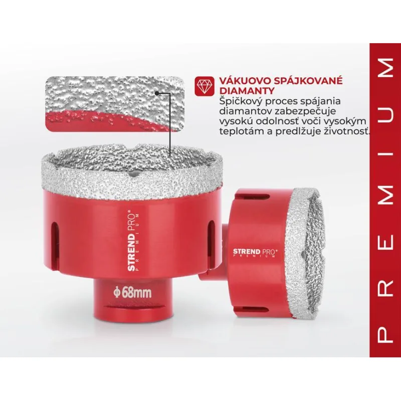Sada vyrezávačov Strend Pro Premium, DCB11S5, 20-35-45-55-72 mm, M14, diamant, korunky, professional