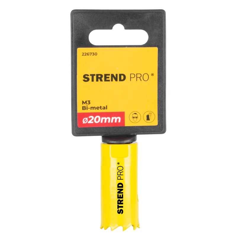 Vyrezávač Strend Pro BHS44, 20 mm, M3 Bi-metal, korunka do kovu, pílový