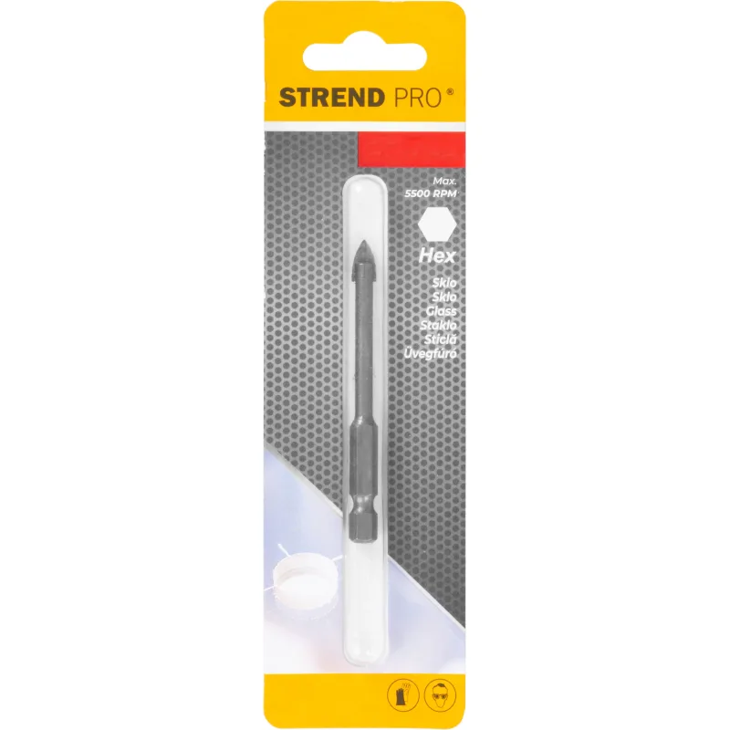 Vrták do skla Strend Pro GSD714, 10 mm, stopka Hex