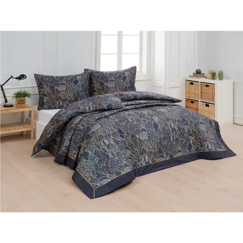Matějovský přehoz na postel Livia Blue Bavlna/PES 240 x 220 cm
