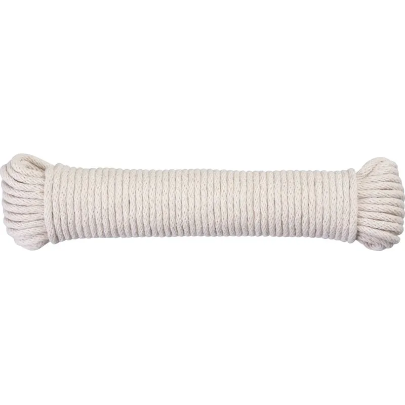 Šnúra na prádlo Cloth-Line 20 m/4 mm, Bavlna, biela
