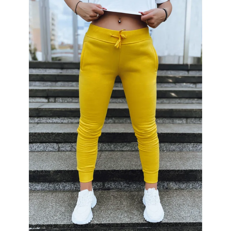 Dstreet dámske tepláky Fits UY0534 žltá