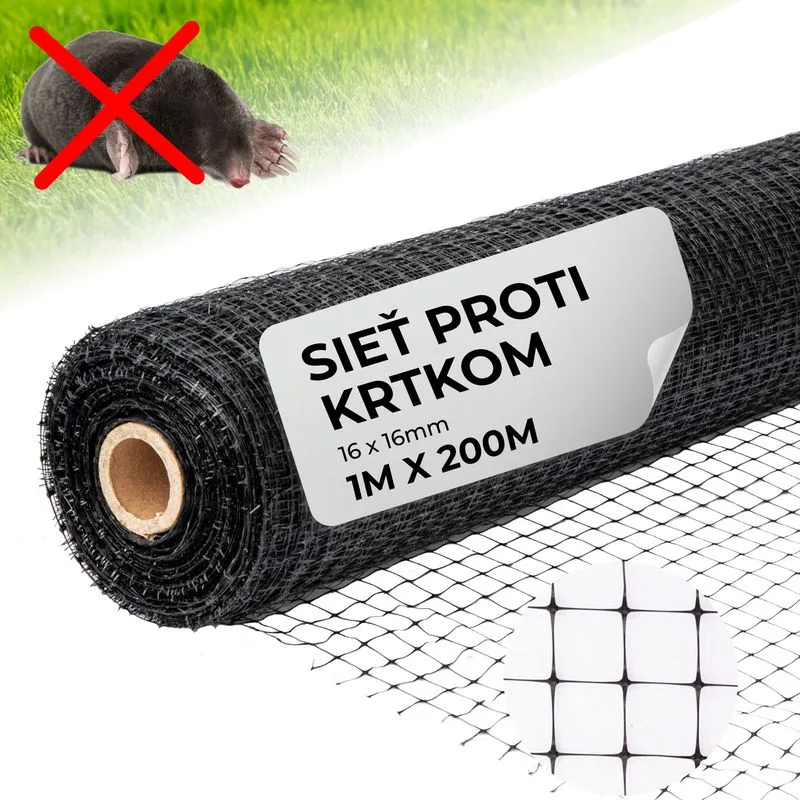 Sieť do zeme proti krtkom GrassGuard 16x16 mm, 2 m, L200 m