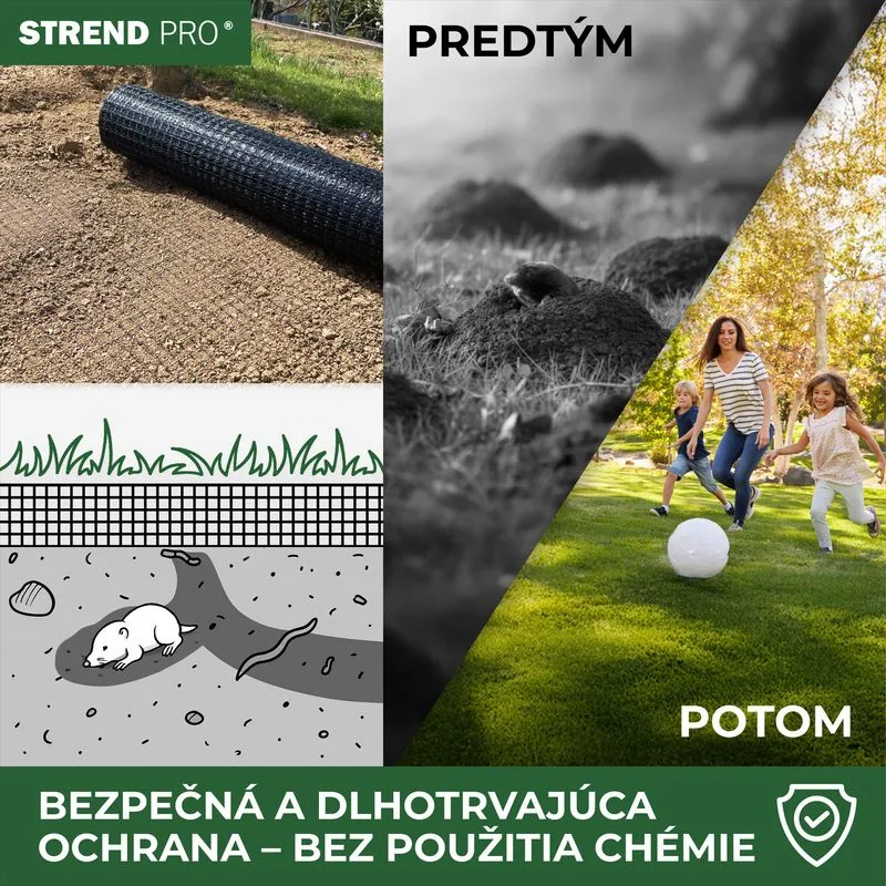 Sieť do zeme proti krtkom GrassGuard 16x16 mm, 2 m, L200 m