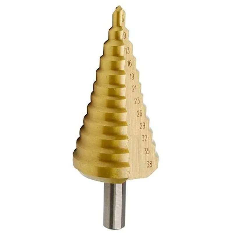 Vrták Strend Pro stupňovitý SD41, 06-38 mm, TiN, HSS rovný, do kovu