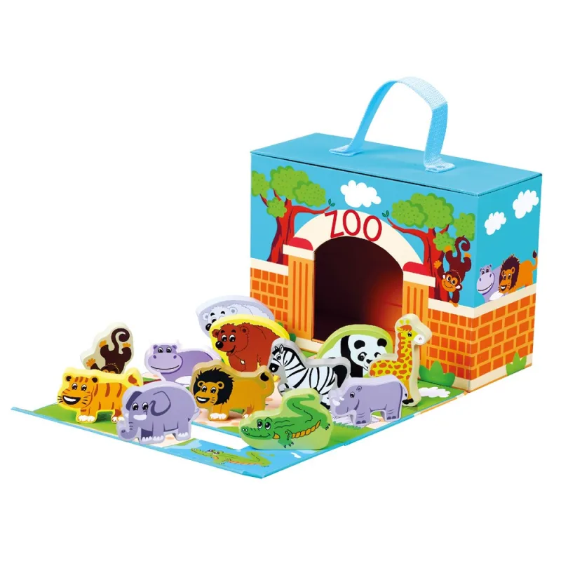 Bino Cestovný kufrík so zvieratkami ZOO