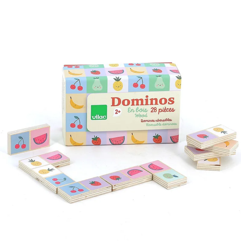 Vilac Drevené domino Ovocie a zelenina