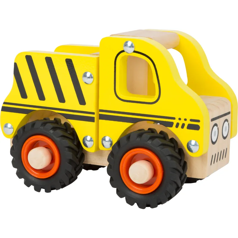Drevené nákladné auto žlté