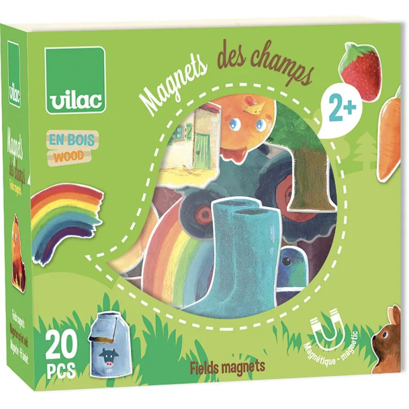 Vilac Drevené magnetky Vidiek 20 ks