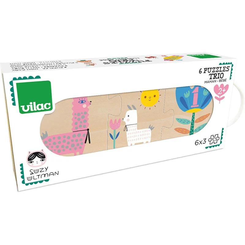 Vilac Drevené puzzle Mamička a mláďa