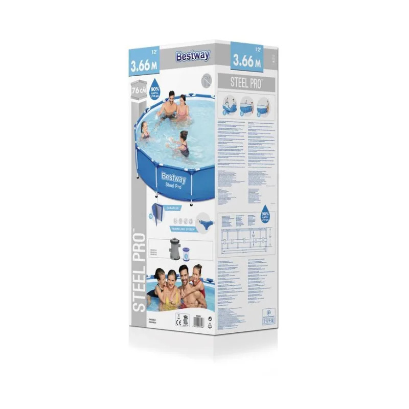 Bestway 56681 Steel Pro 366x76 cm, bazén s kartušovou filtráciou