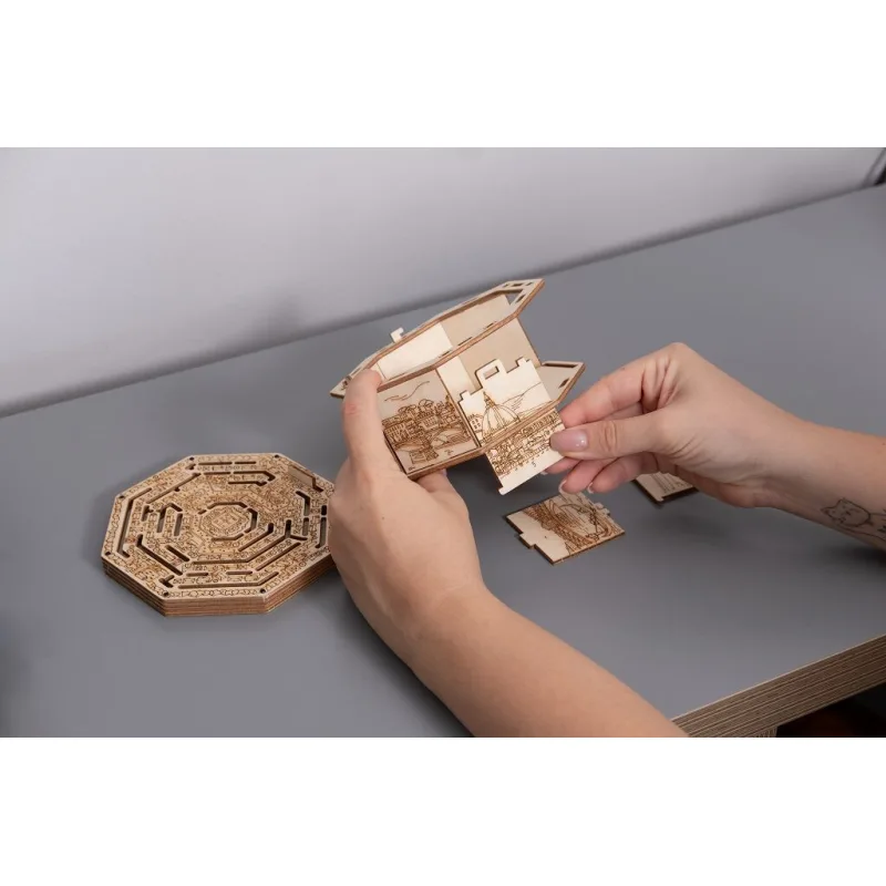 3D drevená skladačka Secret Box