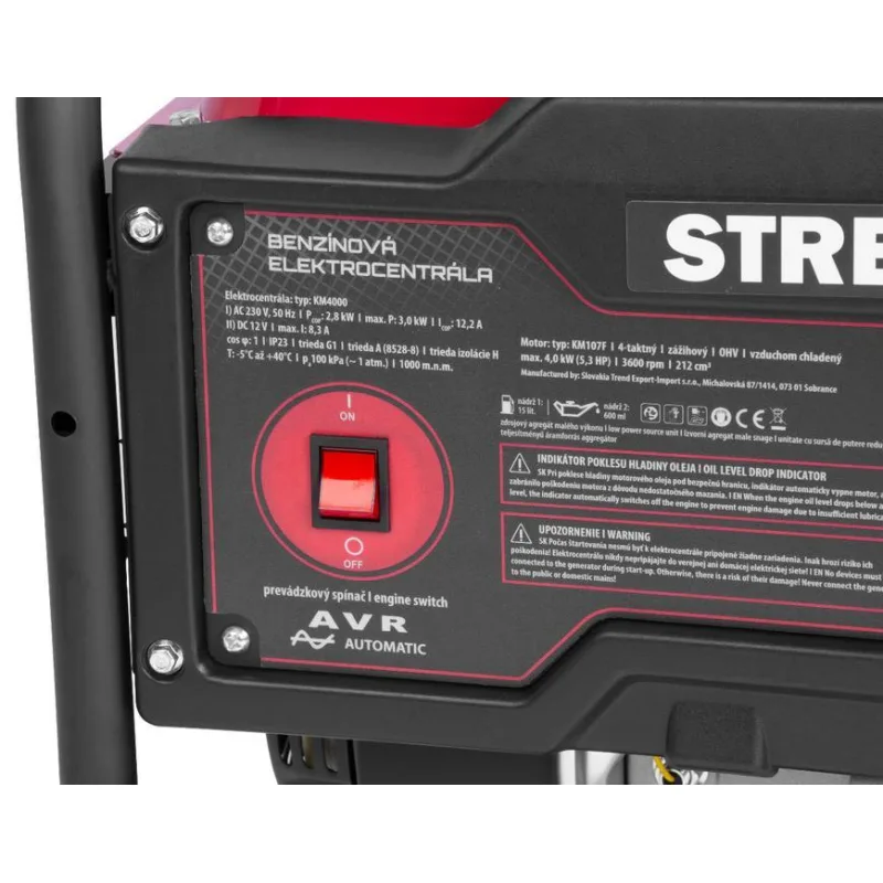 Elektrocentrála Strend Pro KM2500-A, 2,3/2.1 kW, benzínová