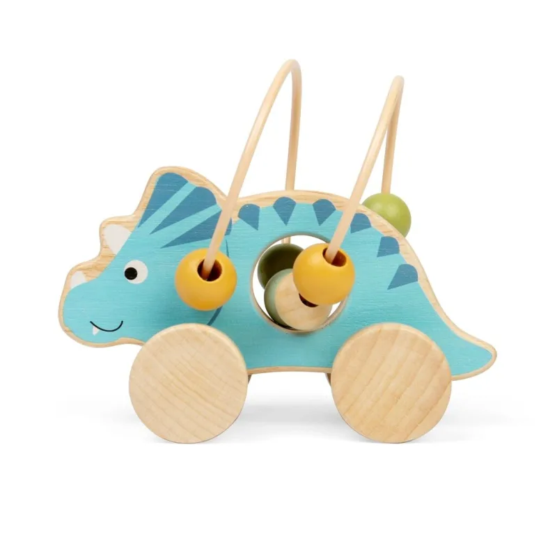 Triceratops na kolieskach s korálkovým labyrintom