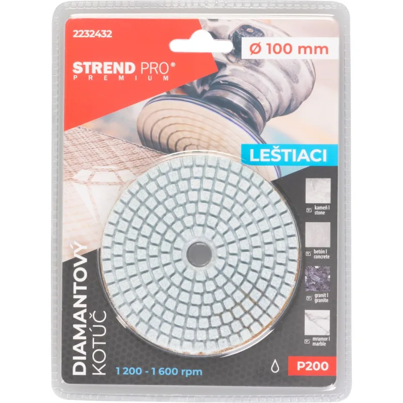 Kotúč Strend Pro Premium P200 100 mm, diamantový, leštiaci