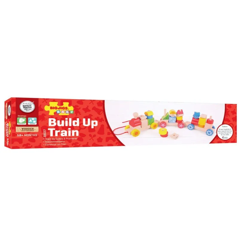 Bigjigs Toys Drevený vláčik s nasadzovaním