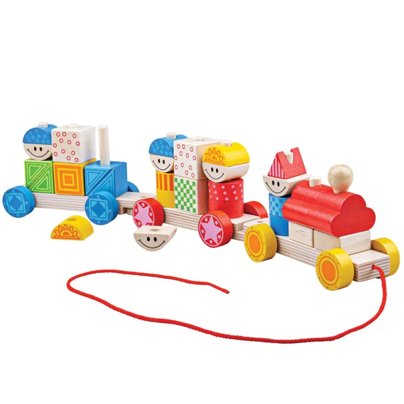 Bigjigs Toys Drevený vláčik s nasadzovaním